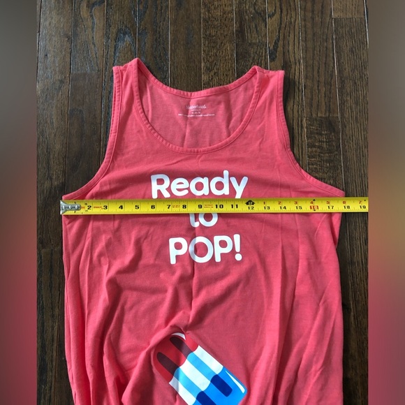 NWOT* Motherhood Maternity Women’s M “Ready to Pop” Heathered Red Sleeveless Top - Picture 12 of 14